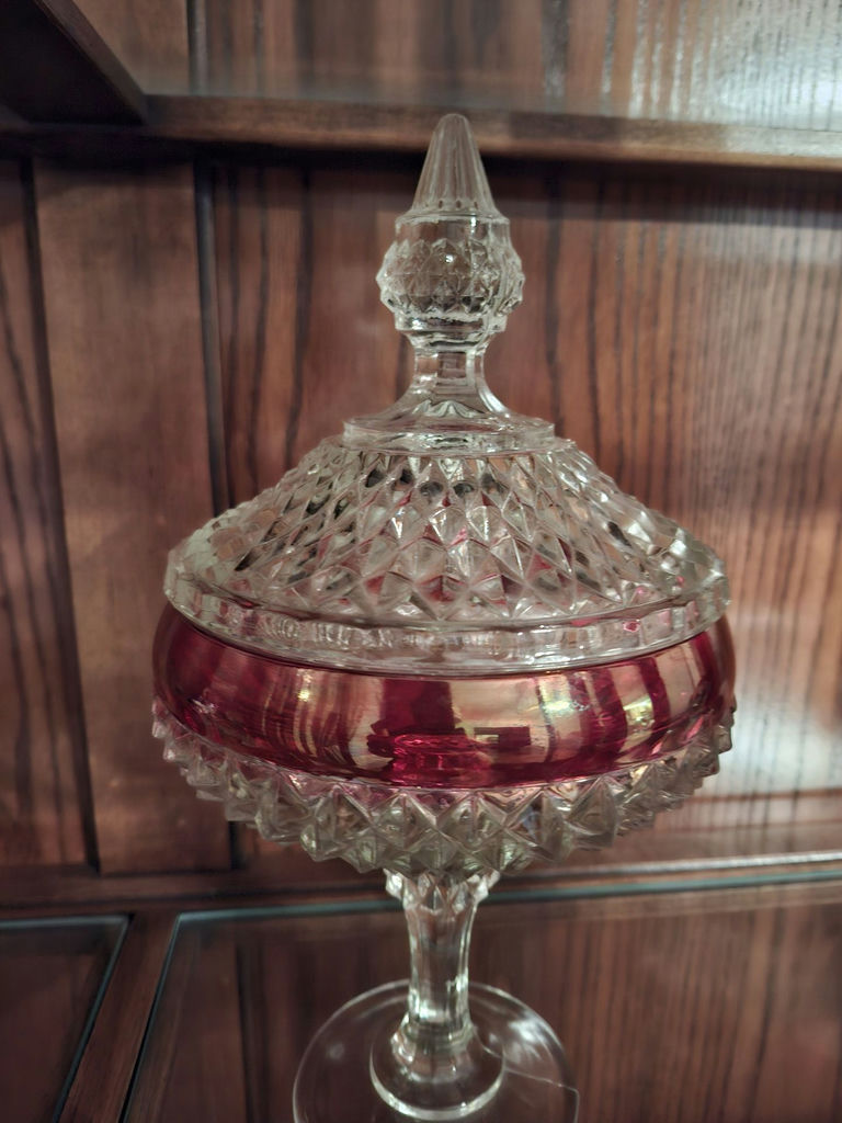 Assorted Glass and Crystal Decorative Figurines and Covered Candy Dish - image 4 of 10