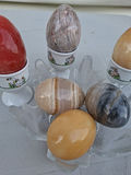 Decorative Stone Eggs with Egg Cups and Glass Bowl - thumbnail 2 of 4