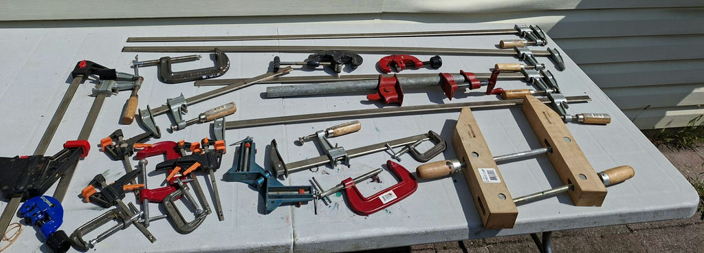Assorted Woodworking and Pipe Clamps - image 1 of 6