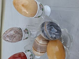 Decorative Stone Eggs with Egg Cups and Glass Bowl - thumbnail 3 of 4