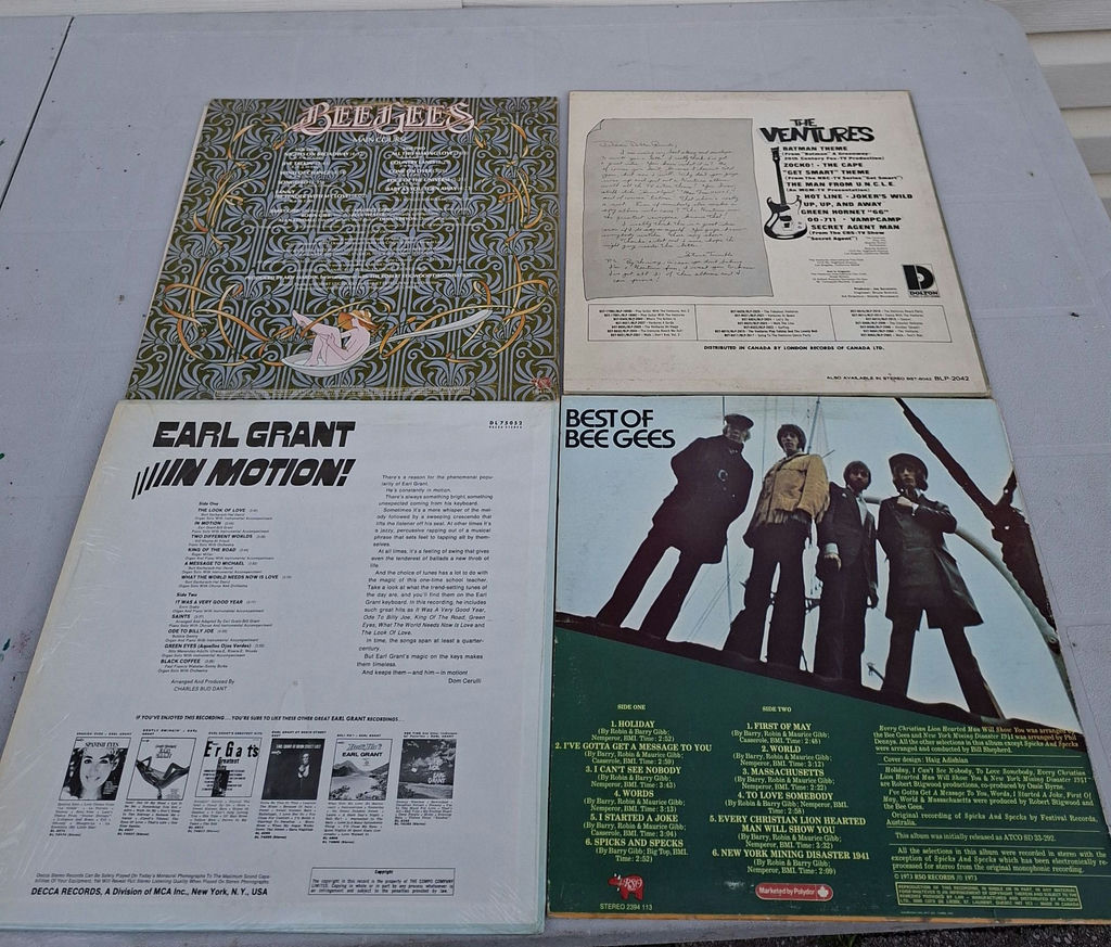 Collection of Vinyl Record Albums by Bee Gees, The Ventures, and Earl Grant - image 7 of 7