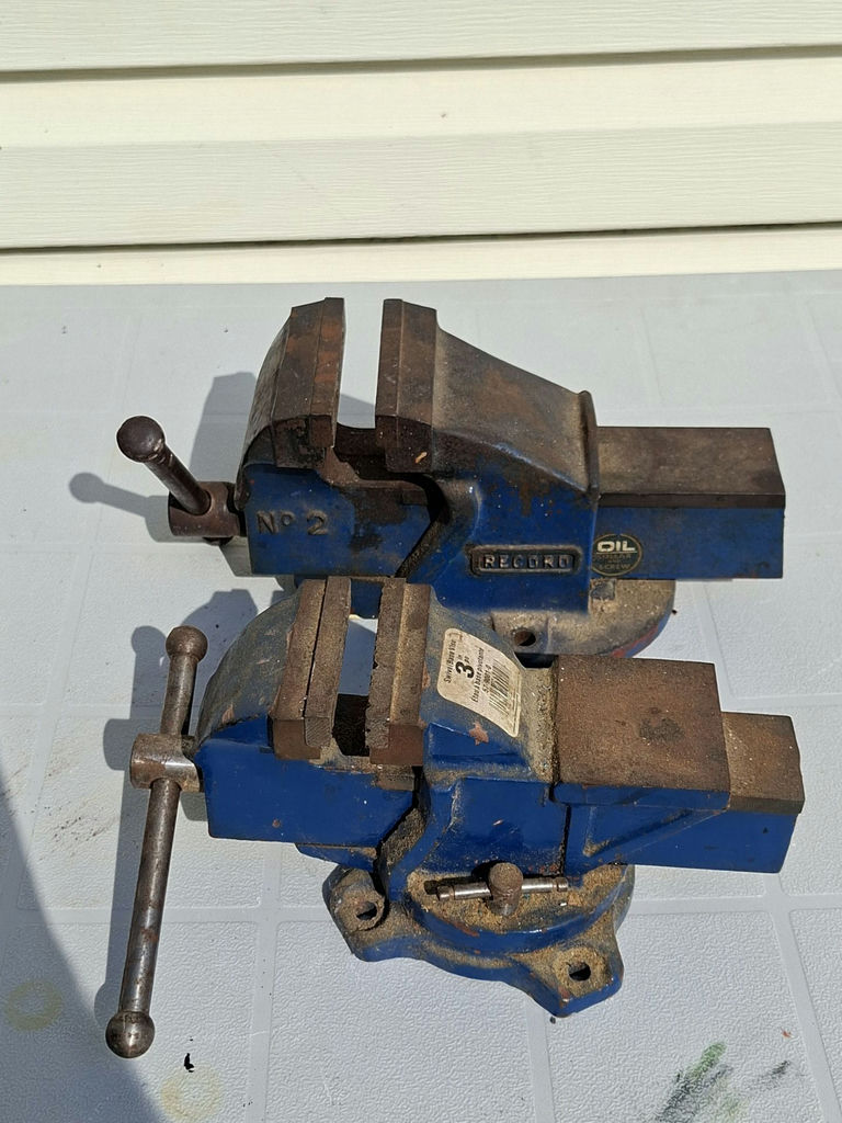 Two Bench Vises Including Record No. 2 and 3-Inch Swivel Base Vise - image 3 of 6