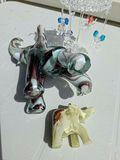Glass Elephant Figurines and Hanging Glass Ornament - thumbnail 5 of 5