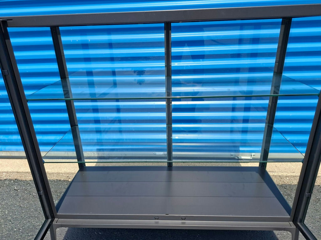 Glass and Metal Display Cabinet, Featuring a High end look and 2 shelves for Display - image 2 of 5