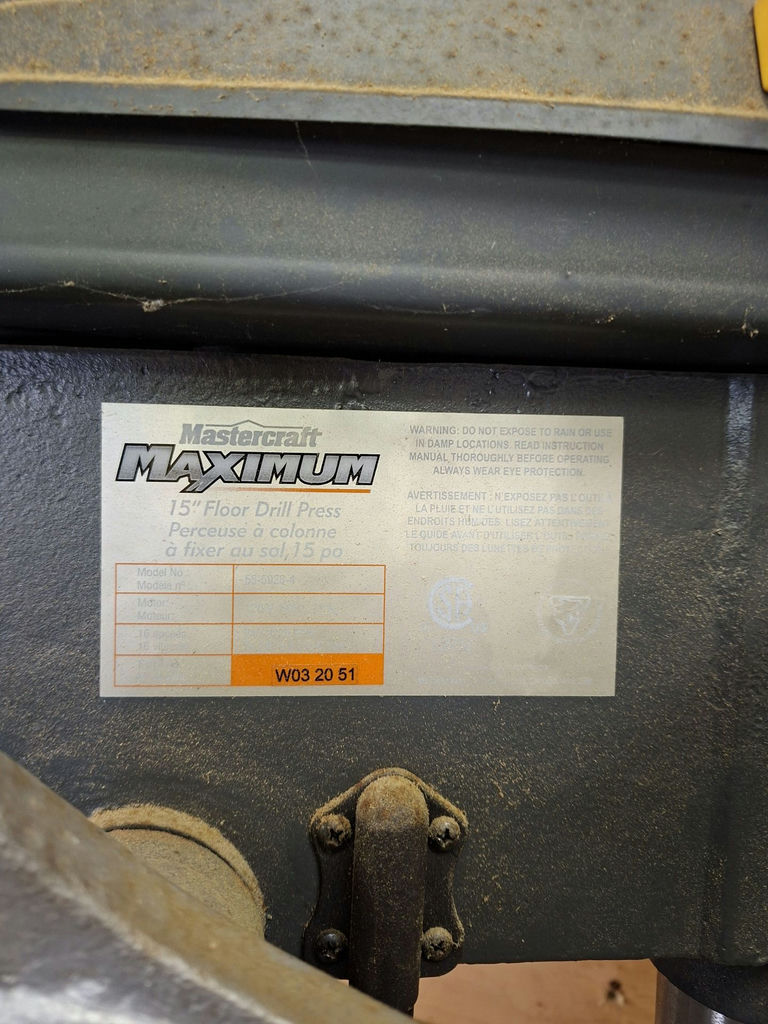 Mastercraft Maximum 15-Inch Floor Drill Press - image 3 of 9