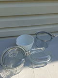 Glass Saucepan, Glass Covered Dish, and White Mixing Bowl - thumbnail 4 of 4