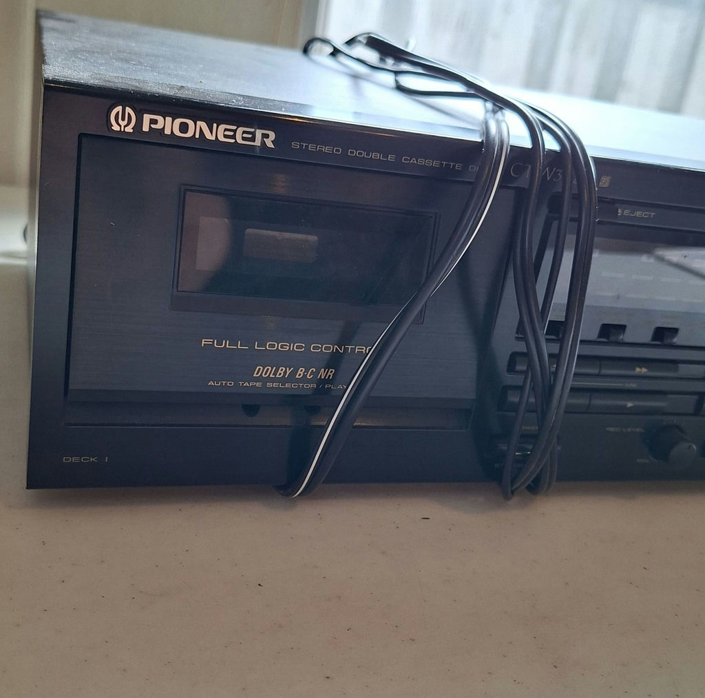 Pioneer CT-W302R Stereo Double Cassette Deck with Remote and Manuals - image 3 of 13