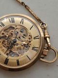Vintage Swiss Made Caravelle Pocket Watch with Chain and Fob - thumbnail 9 of 9