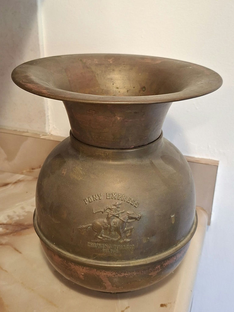 Pony Express Chewing Tobacco Brass Spittoon - image 1 of 6