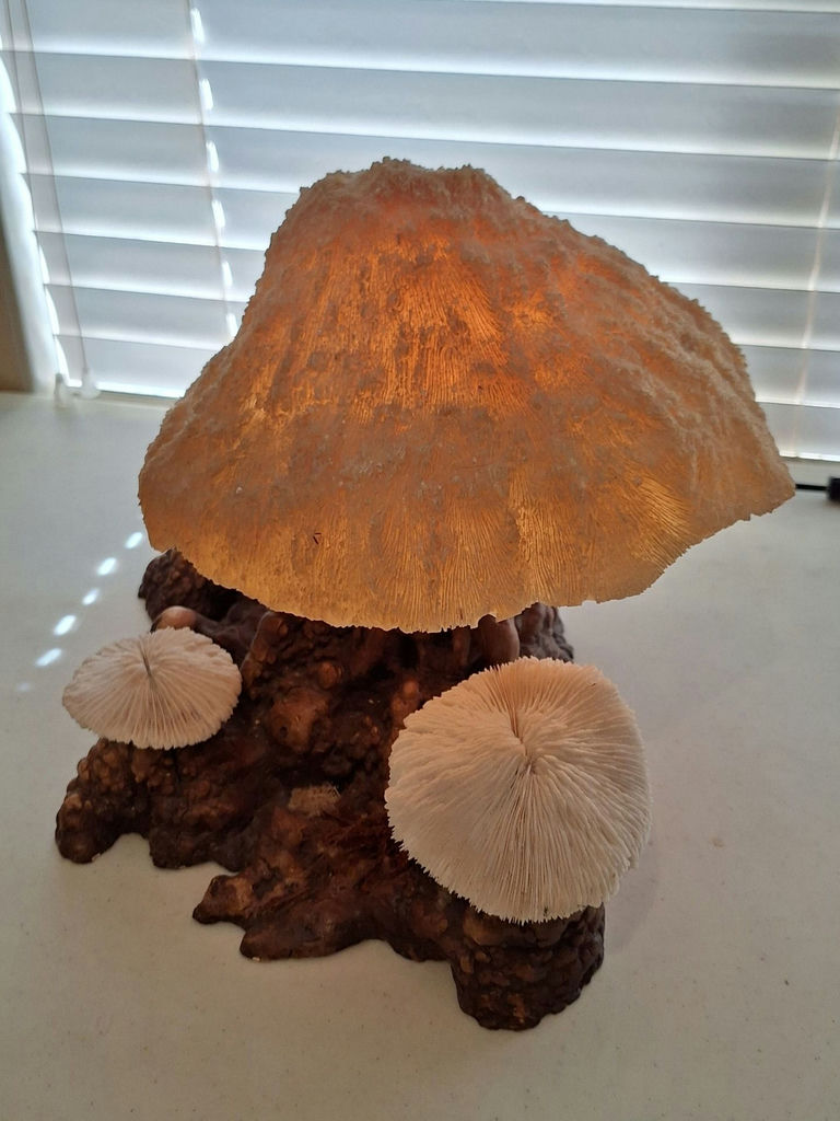 Vintage Unique Mushroom Table Lamp Decor - image 3 of 9