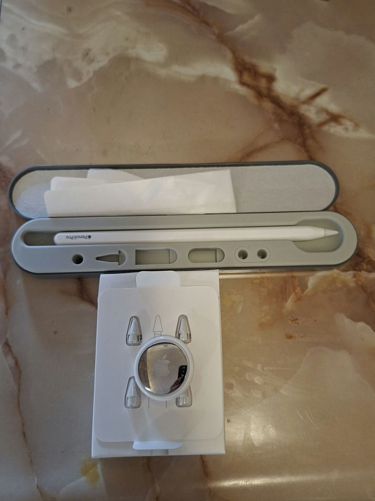 Apple Pencil Pro with Case and AirTag,  AND EXTRA PENCIL TIPS - image 1 of 7