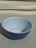 Vintage Pyrex Blue Floral Glass Mixing Bowl, 9" - thumbnail 2 of 4