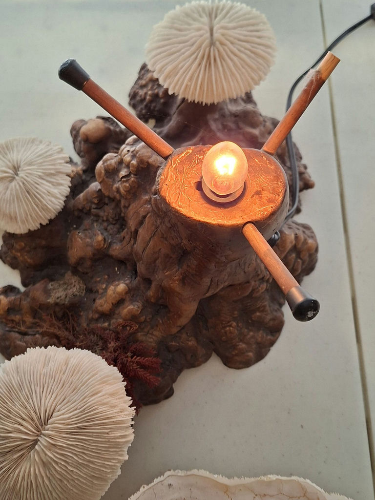 Vintage Unique Mushroom Table Lamp Decor - image 6 of 9