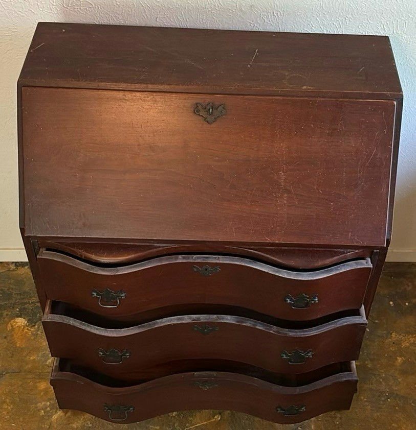 Vintage secretary desk with fold-down writing surface - image 5 of 5