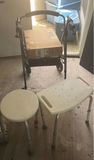 Rollator walker with seating, stools, and toilet seat riser box - thumbnail 1 of 9