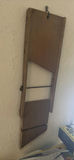 Vintage wall-mounted ship wheel clock, antique telephone, and wooden wall rack - thumbnail 8 of 8