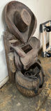 Rustic cowboy figure sculpture with hat and boots - thumbnail 4 of 4