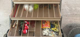 Fishing tackle box with lures and fishing rods - thumbnail 4 of 13
