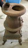 Antique cast-iron pot-bellied stove - thumbnail 3 of 5