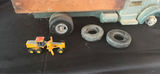 Vintage metal toy trucks with wooden flatbed and accessories - thumbnail 2 of 6
