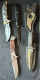 Assorted fixed-blade hunting knives with leather sheaths - thumbnail 4 of 9