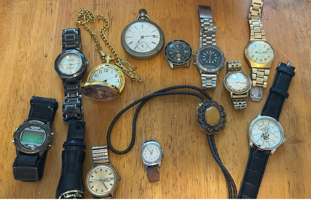Assorted Wristwatches, Pocket Watches & Jewelry