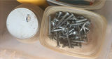 Assorted metal hardware and fasteners in plastic bins - thumbnail 4 of 7