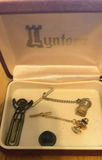Assorted cufflinks, tie bars and jewelry pieces in a Lyntone box - thumbnail 3 of 6