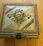Vintage decorative sewing box with sewing supplies - thumbnail 1 of 4