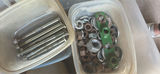 Assorted metal hardware and fasteners in plastic bins - thumbnail 6 of 7