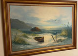 Pair of Large Landscape Paintings in Ornate Frames - thumbnail 1 of 13