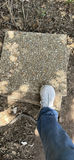 Stacked exposed-aggregate concrete slabs and stone pavers - thumbnail 2 of 5
