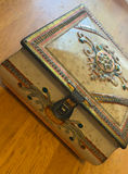 Vintage decorative sewing box with sewing supplies - thumbnail 2 of 4