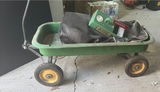 Green wagon with vintage Master Hunter metal detector - thumbnail 1 of 4