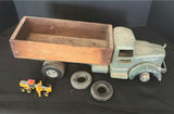Vintage metal toy trucks with wooden flatbed and accessories - thumbnail 6 of 6