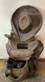 Rustic cowboy figure sculpture with hat and boots - thumbnail 1 of 4