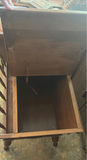 Antique wooden end table with lift-top lid and interior storage - thumbnail 3 of 4