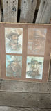 Rustic wooden chair with four-photo collage frame - thumbnail 2 of 5