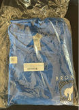 Blue packaged garment, embroidered satin caftan, patterned scarf, and woven wall hanging - thumbnail 1 of 4