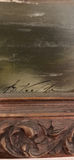 Pair of Large Landscape Paintings in Ornate Frames - thumbnail 9 of 13