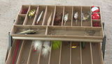 Fishing tackle box with lures and fishing rods - thumbnail 5 of 13