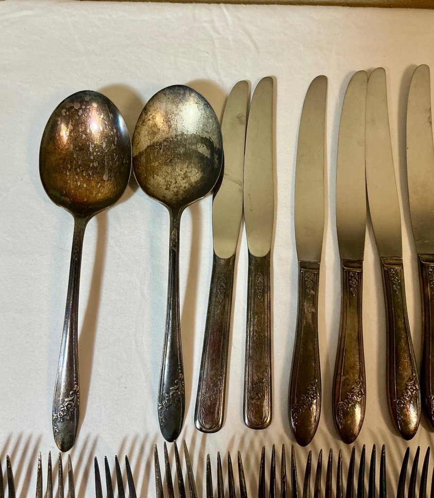  Silverplate Tea Service with Flatware and Serving Pieces - image 15 of 15