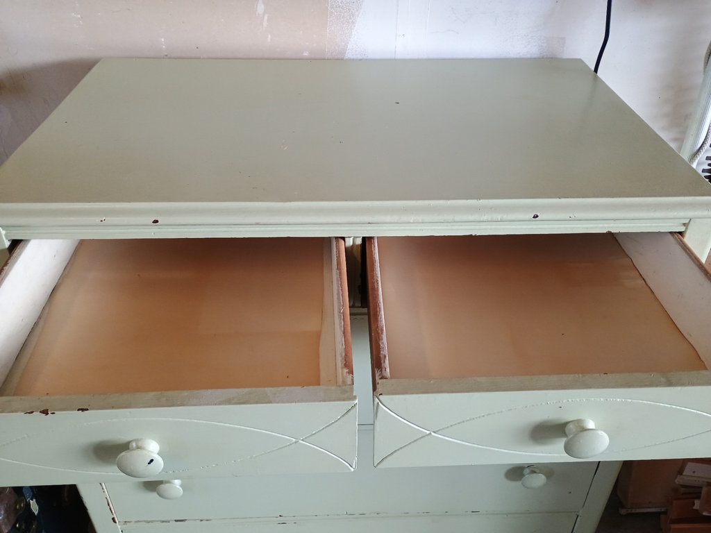 Mint Green Vintage Five Drawer Dresser - image 1 of 5