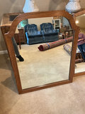 Two Vintage Wood Framed Wall Mirrors - thumbnail 3 of 4