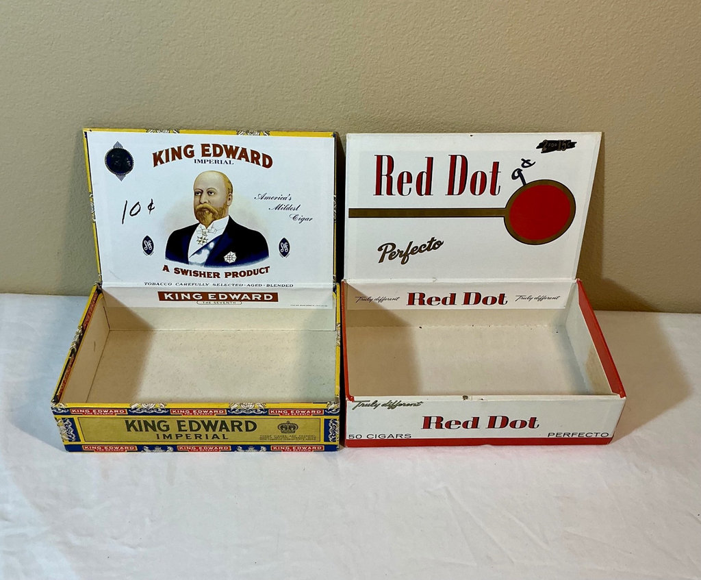 Vintage cigar boxes, lighters, and umbrella stand - image 9 of 10