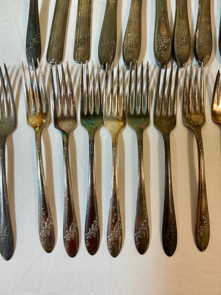  Silverplate Tea Service with Flatware and Serving Pieces - image 13 of 15