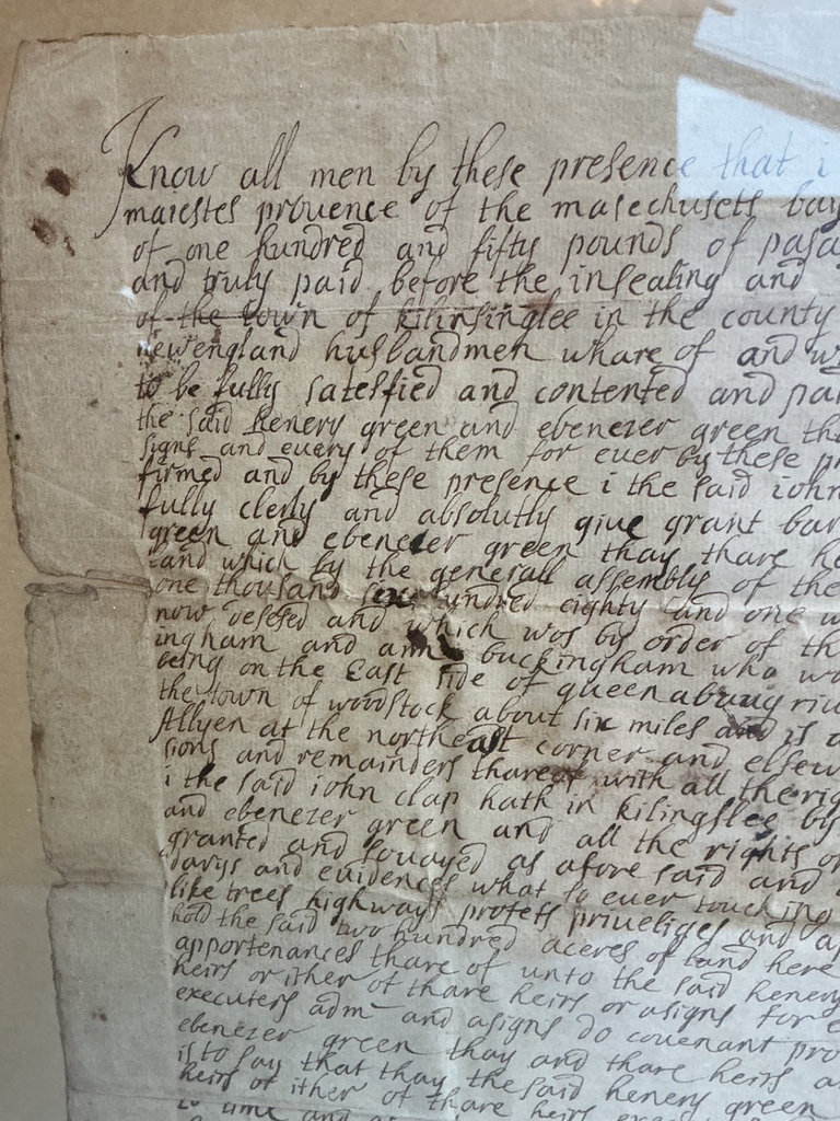 A framed Deed of Land from 1719 - image 6 of 7