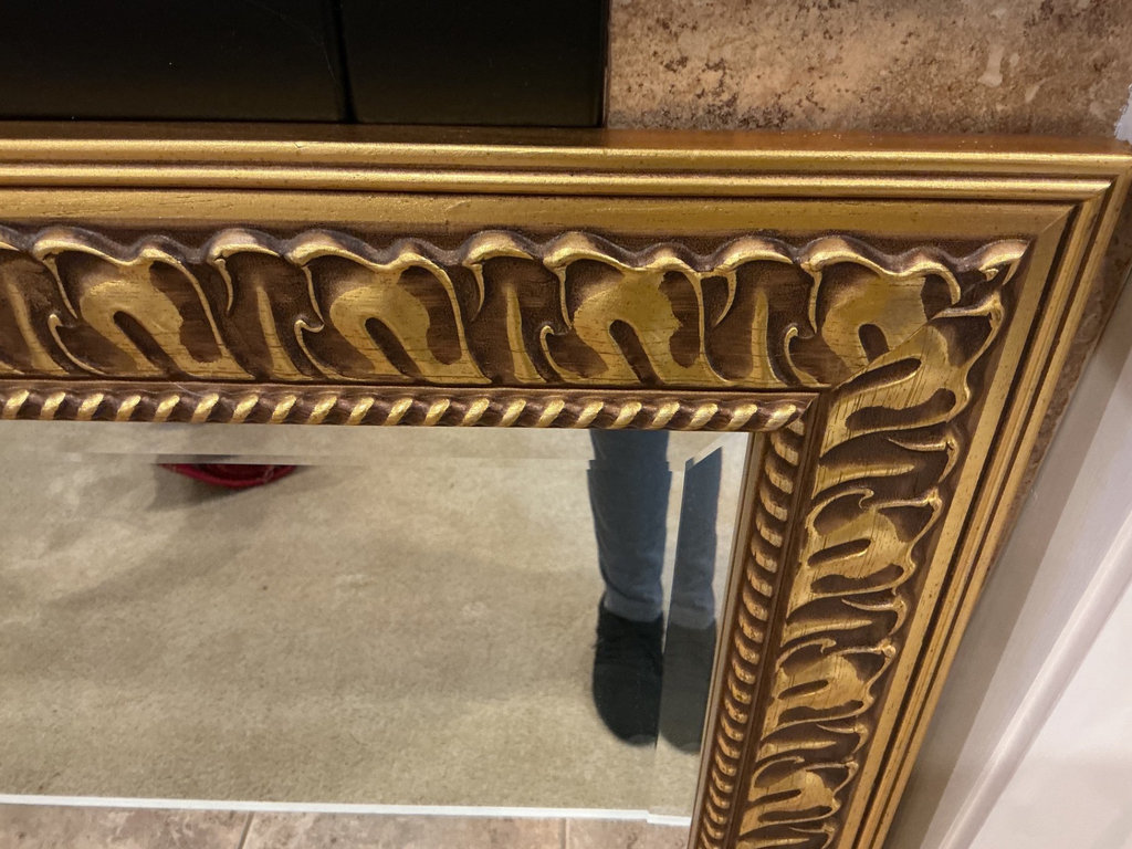 Large Gold Frame Wall Mirror - image 2 of 4