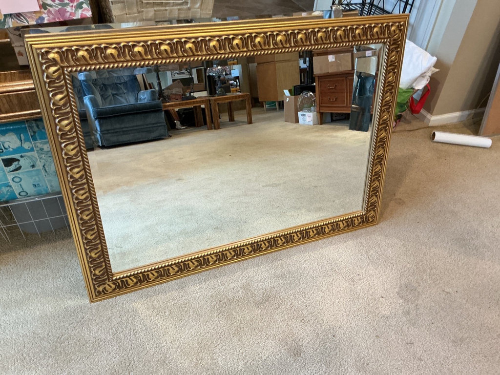 Large Gold Frame Wall Mirror - image 1 of 4
