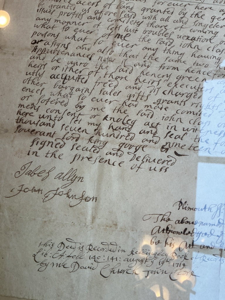 A framed Deed of Land from 1719 - image 2 of 7